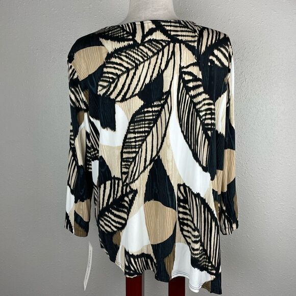 NWT Alfred Dunner Womens Blouse Featuring Beads Around the Neck Size PL - Picture 5 of 7